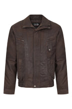 Men's Premium Dark Brown Nappa Leather Blouson Jacket - Paul