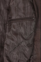 Men's Premium Dark Brown Nappa Leather Blouson Jacket - Paul