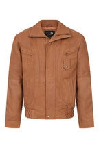 Men's Tan Nappa Leather Classic Blouson Jacket - Paul