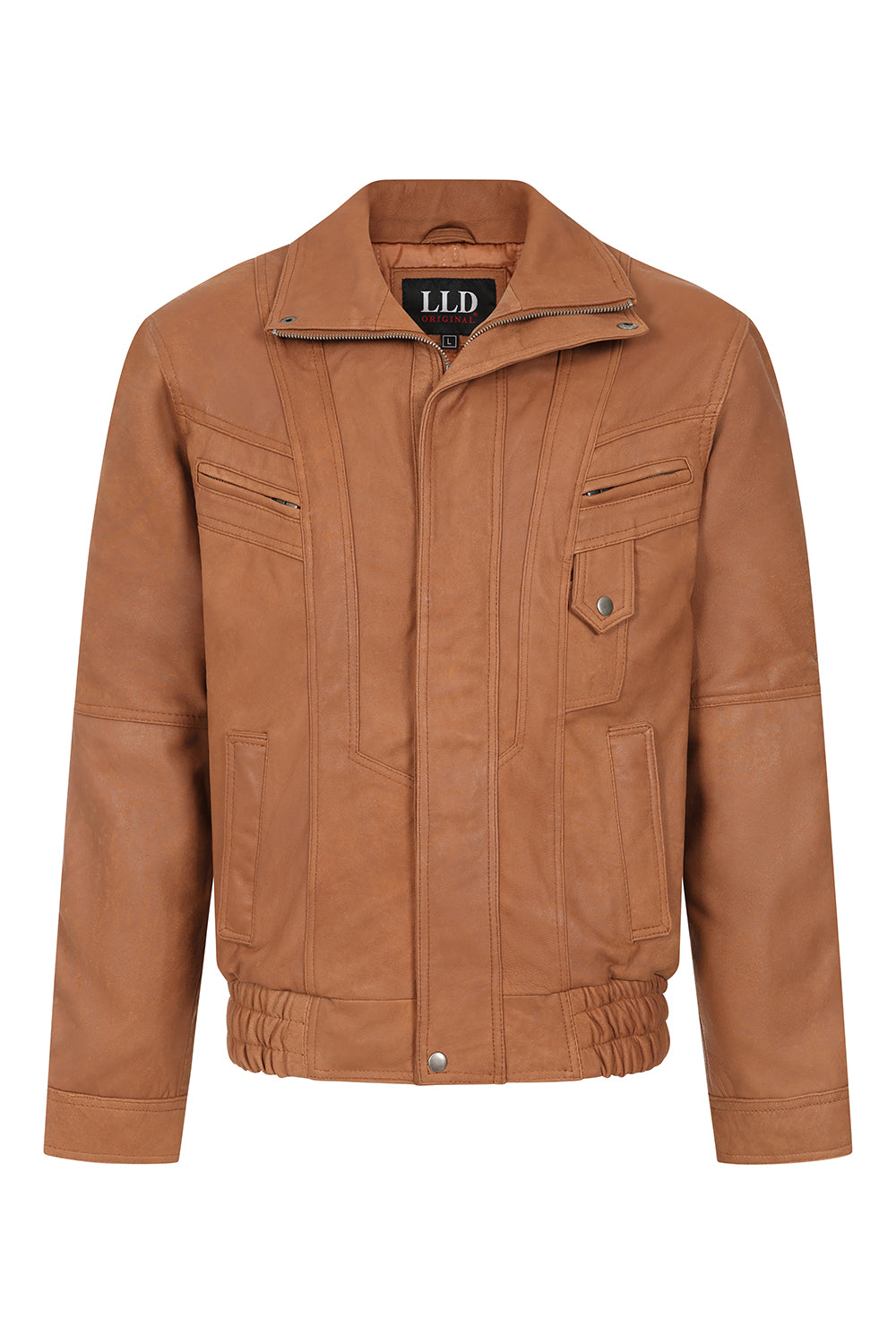 Men's Tan Nappa Leather Classic Blouson Jacket - Paul