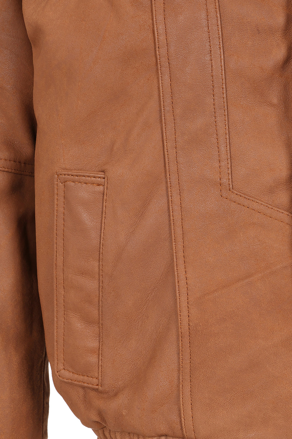 Men's Tan Nappa Leather Classic Blouson Jacket - Paul