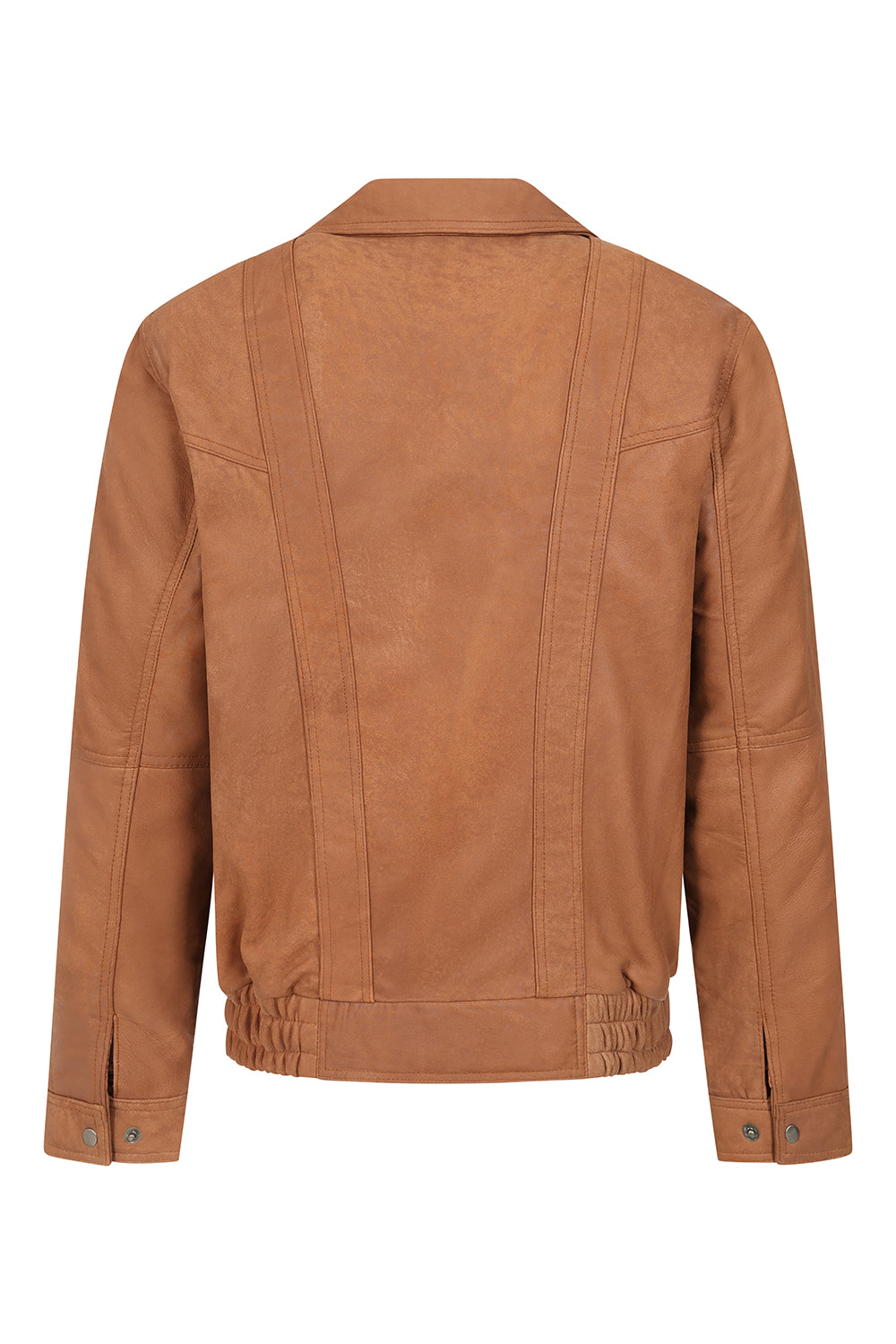 Men's Tan Nappa Leather Classic Blouson Jacket - Paul