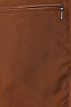 Men's Genuine Tan Leather Button Front Jacket - Classic Style