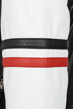 Men's Genuine Leather Black White Biker Jacket JOSEPH - Lamb Nappa