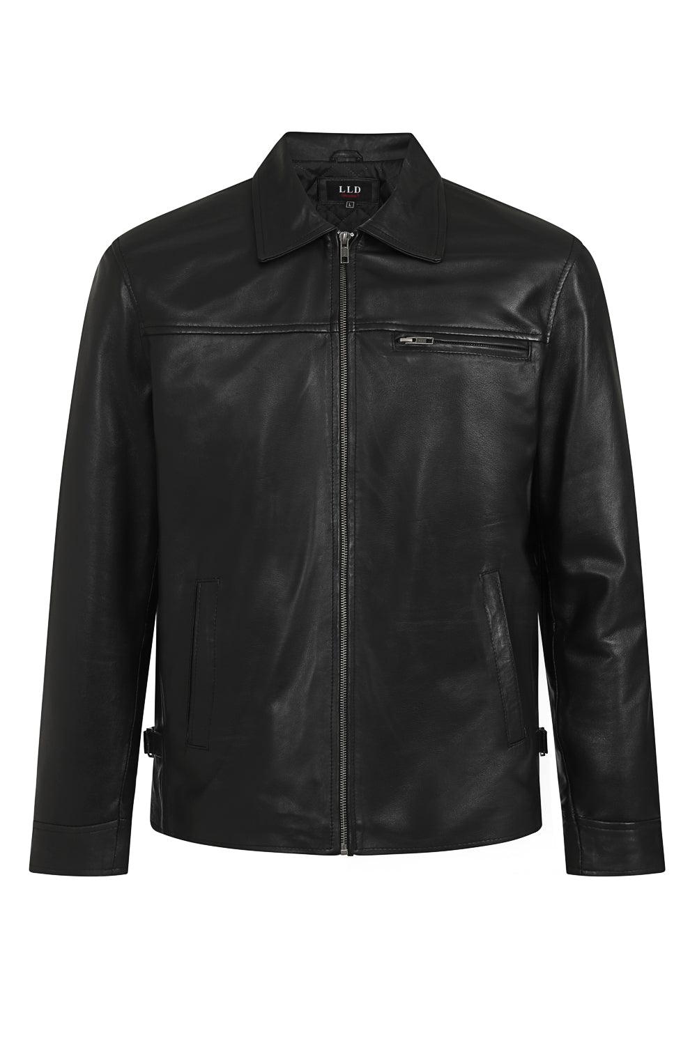 JIMMY Classic Black Lamb Nappa Leather Jacket - Men's Everyday