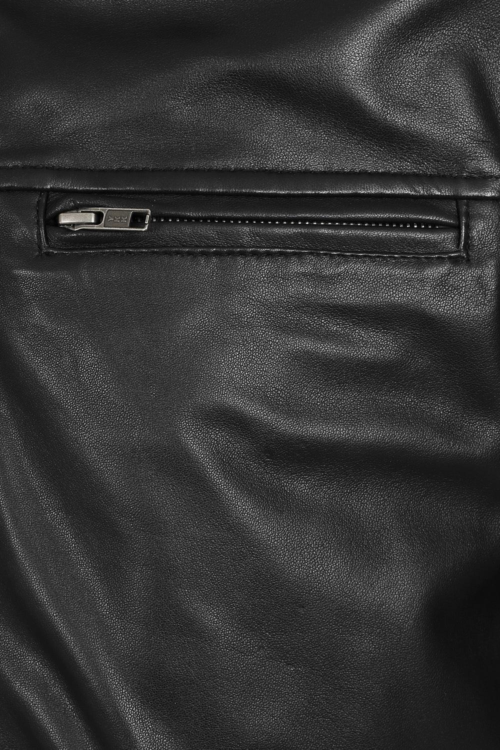 JIMMY Classic Black Lamb Nappa Leather Jacket - Men's Everyday