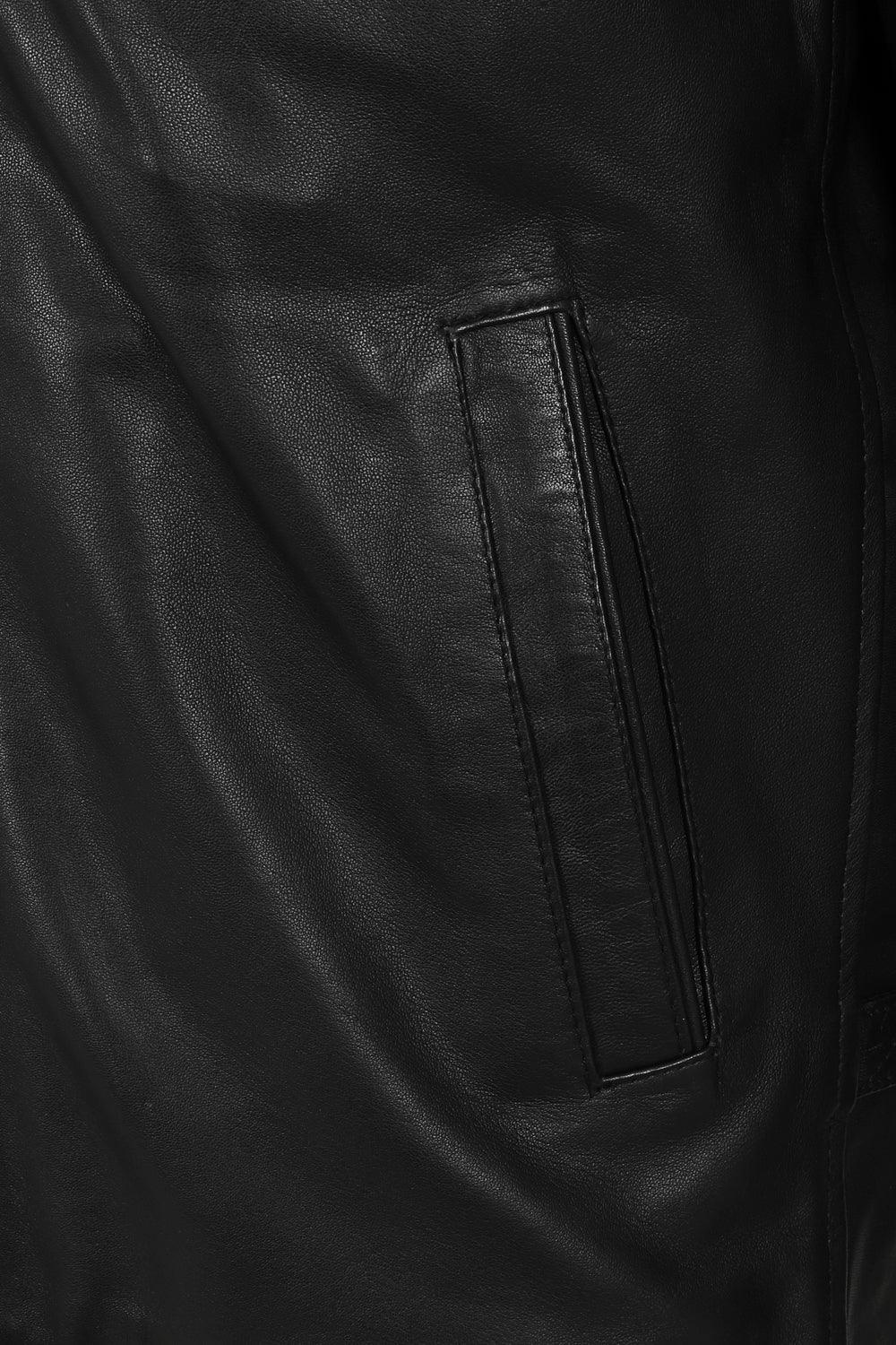JIMMY Classic Black Lamb Nappa Leather Jacket - Men's Everyday