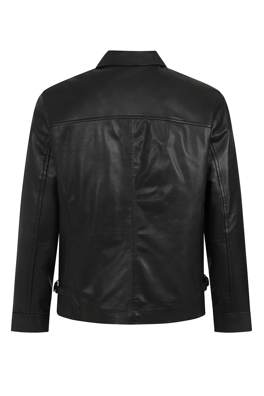 JIMMY Classic Black Lamb Nappa Leather Jacket - Men's Everyday