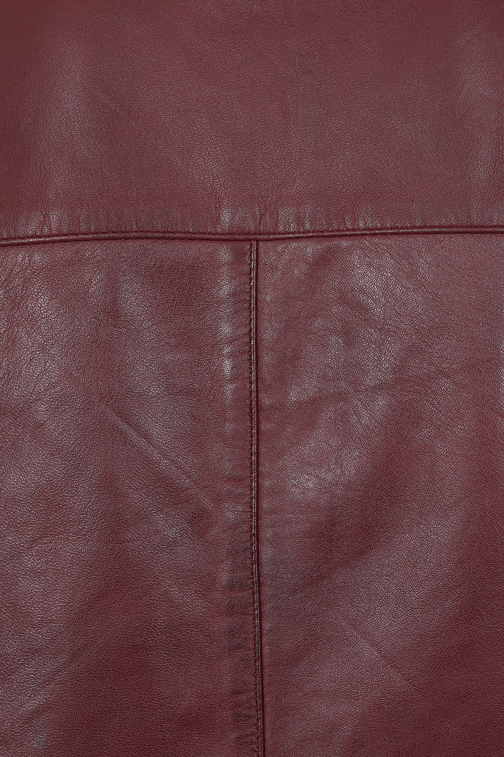 Men's Burgundy Leather Jacket Billy - Nappa Lamb Mandarin Collar