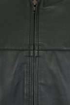 Billy Men's Green Napa Leather Mandarin Collar Classic Jacket