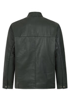 Billy Men's Green Napa Leather Mandarin Collar Classic Jacket