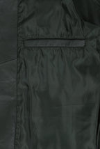 Billy Men's Green Napa Leather Mandarin Collar Classic Jacket