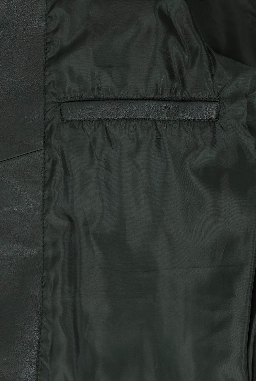 Billy Men's Green Napa Leather Mandarin Collar Classic Jacket