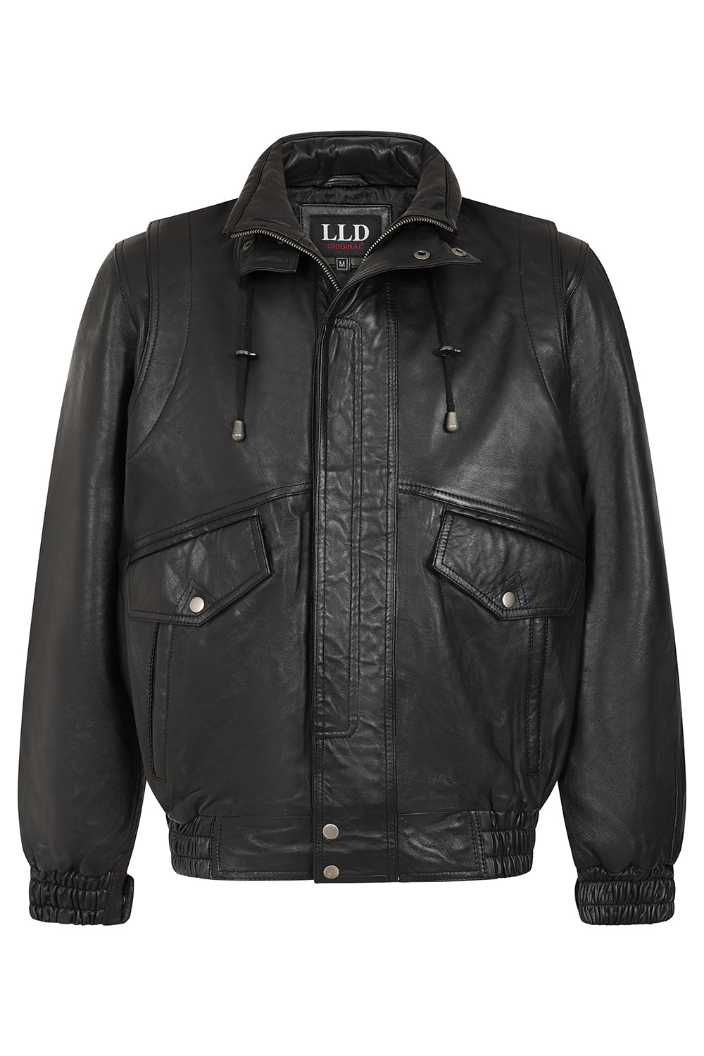 Men's Premium Black Napa Leather Blouson Jacket - Timothy
