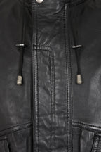 Men's Premium Black Napa Leather Blouson Jacket - Timothy