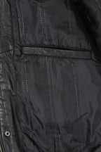 Men's Premium Black Napa Leather Blouson Jacket - Timothy