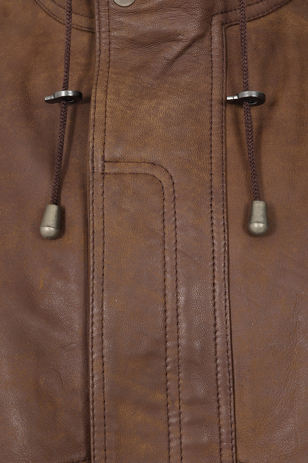 Men's Premium Brown Napa Leather Blouson Jacket - Timothy