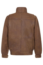 Men's Premium Brown Napa Leather Blouson Jacket - Timothy