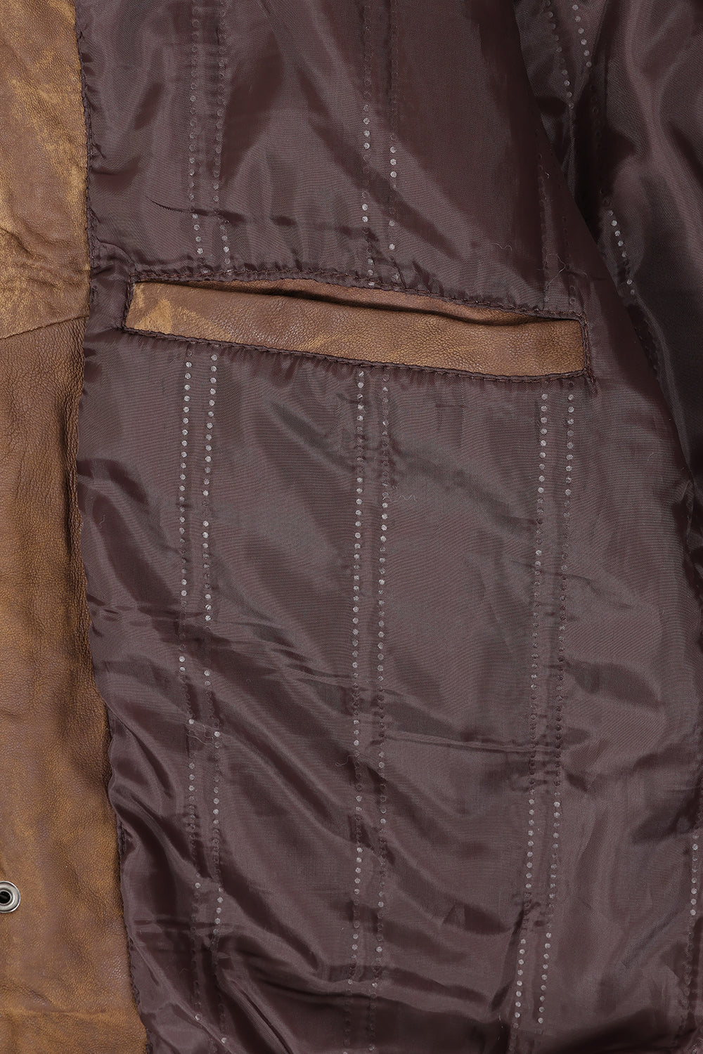 Men's Premium Brown Napa Leather Blouson Jacket - Timothy