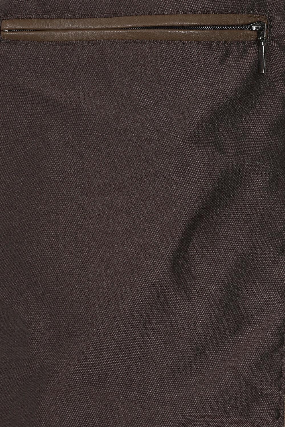 DAVID Men's Brown Lamb Nappa Leather Biker Jacket - Quilted