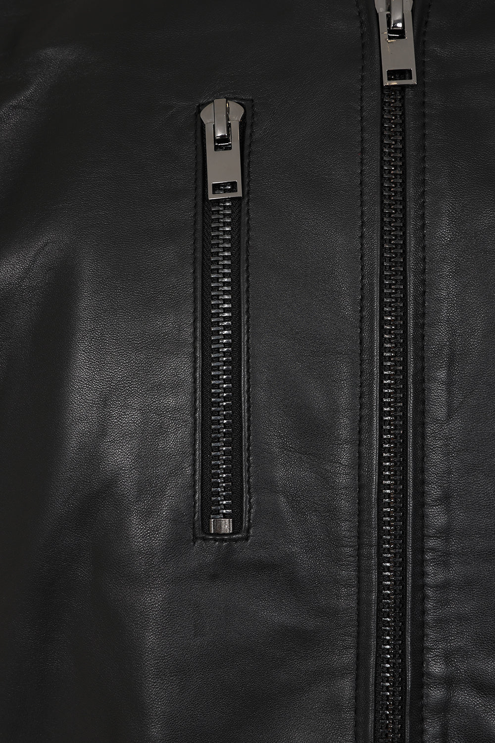 Premium Nappa Leather Bomber Jacket Men's Black - Lleyton