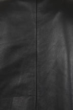 Premium Nappa Leather Bomber Jacket Men's Black - Lleyton