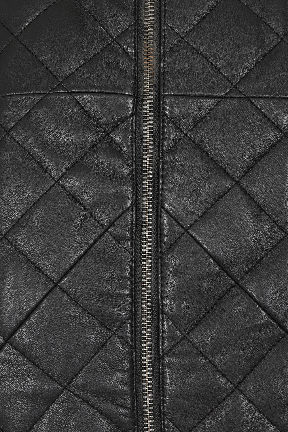 Men's Nappa Leather Quilted Jacket Black - 'KEN' Hip Length