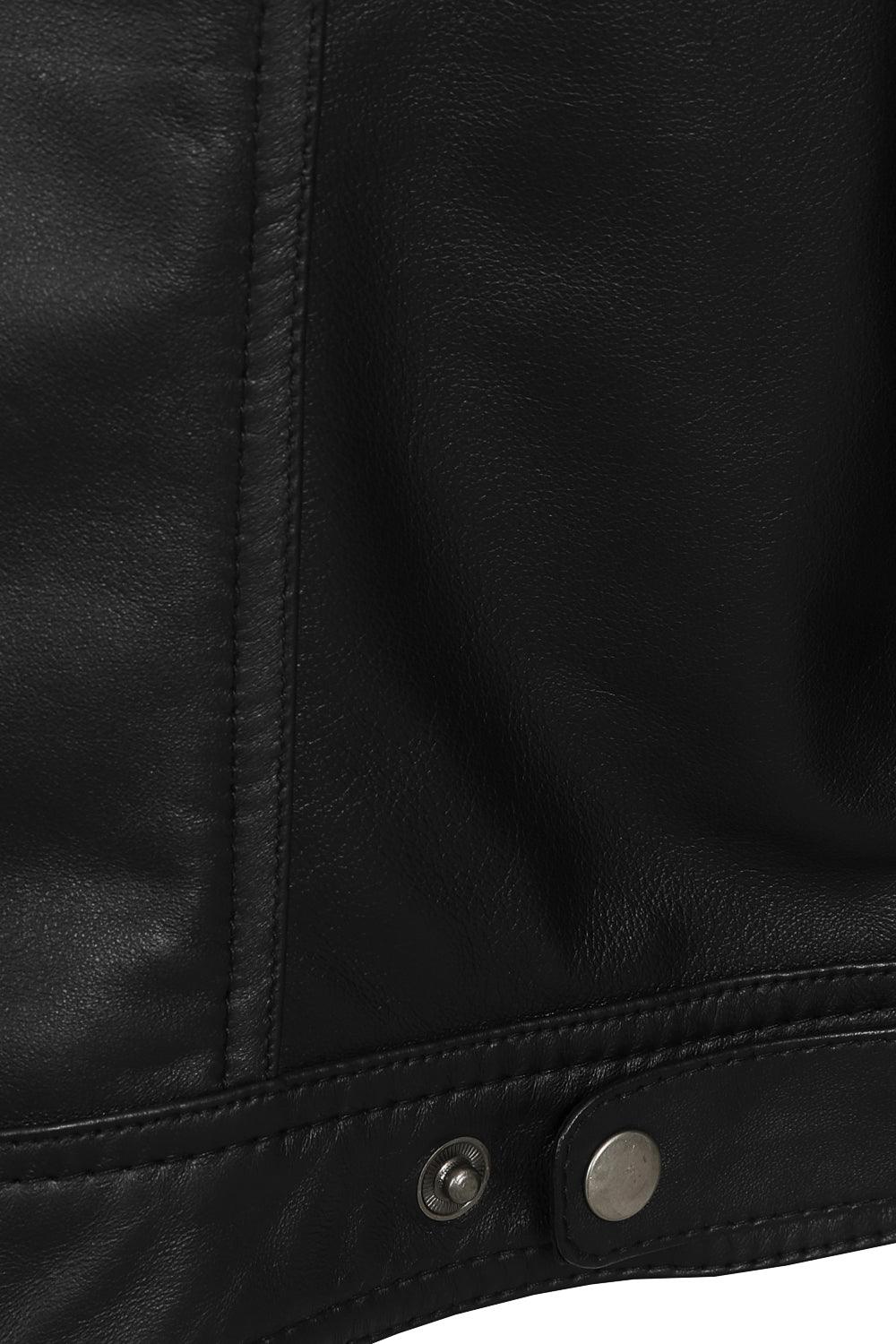 NEIL Rock2 Premium Lamb Nappa Leather Jacket - Black Classic Mens