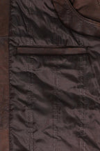 VINNY VIG Men's Genuine Lamb Leather Gilet - Black Brown Buff