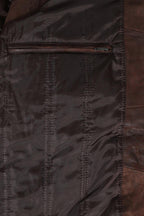 VINNY VIG Men's Genuine Lamb Leather Gilet - Black Brown Buff