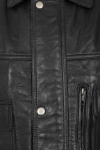 VINNY VIG Men's Genuine Lamb Leather Gilet - Black Brown Buff