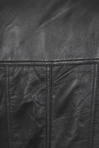 VINNY VIG Men's Genuine Lamb Leather Gilet - Black Brown Buff