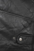 VINNY VIG Men's Genuine Lamb Leather Gilet - Black Brown Buff