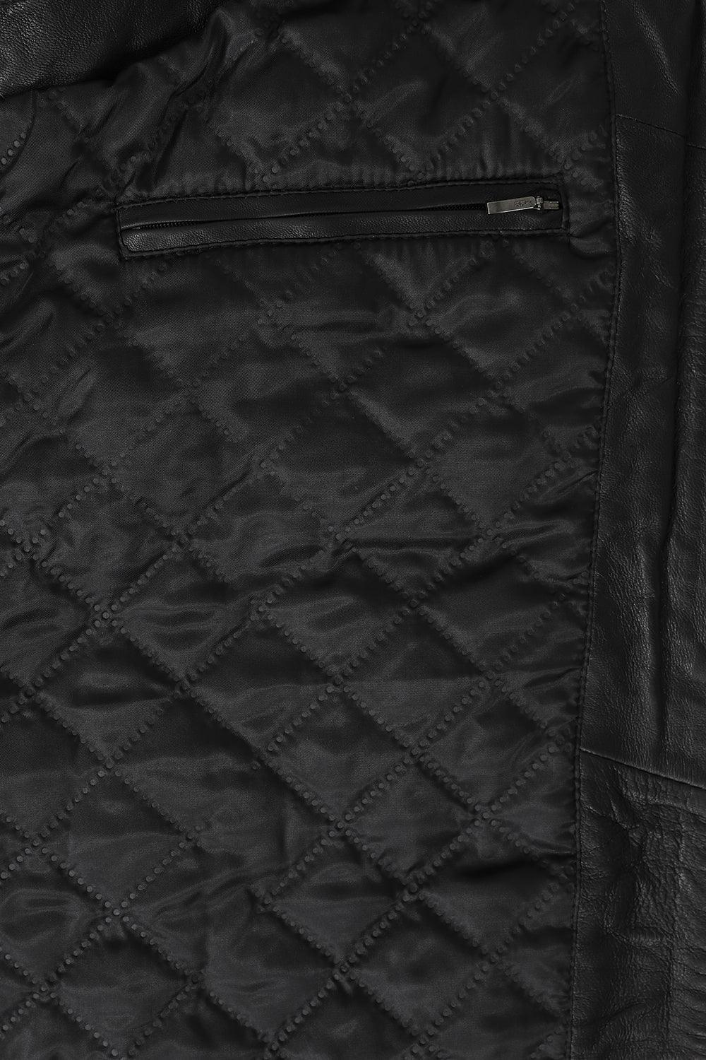 VINNY VIG Men's Genuine Lamb Leather Gilet - Black Brown Buff