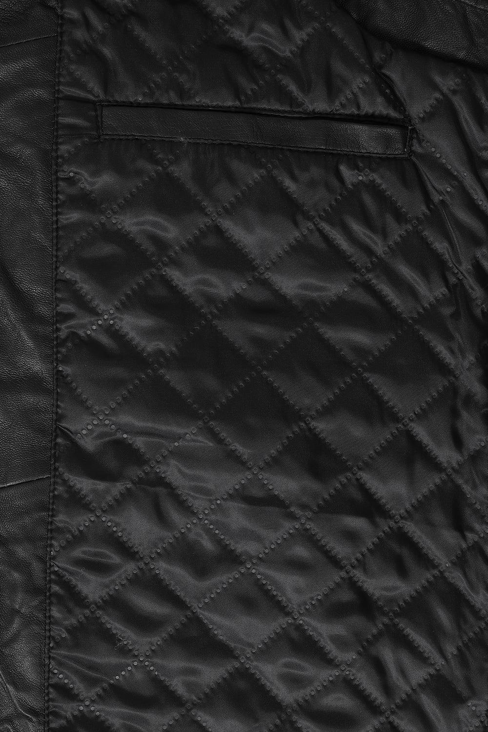 VINNY VIG Men's Genuine Lamb Leather Gilet - Black Brown Buff