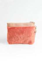 Women's Shearling Clutch Bag, Brick Wool