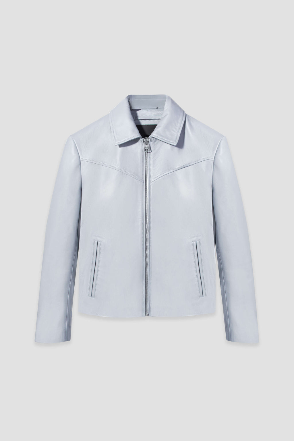 Hendrix: Celestial Blue Leather Jacket