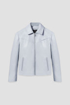 Hendrix: Celestial Blue Leather Jacket