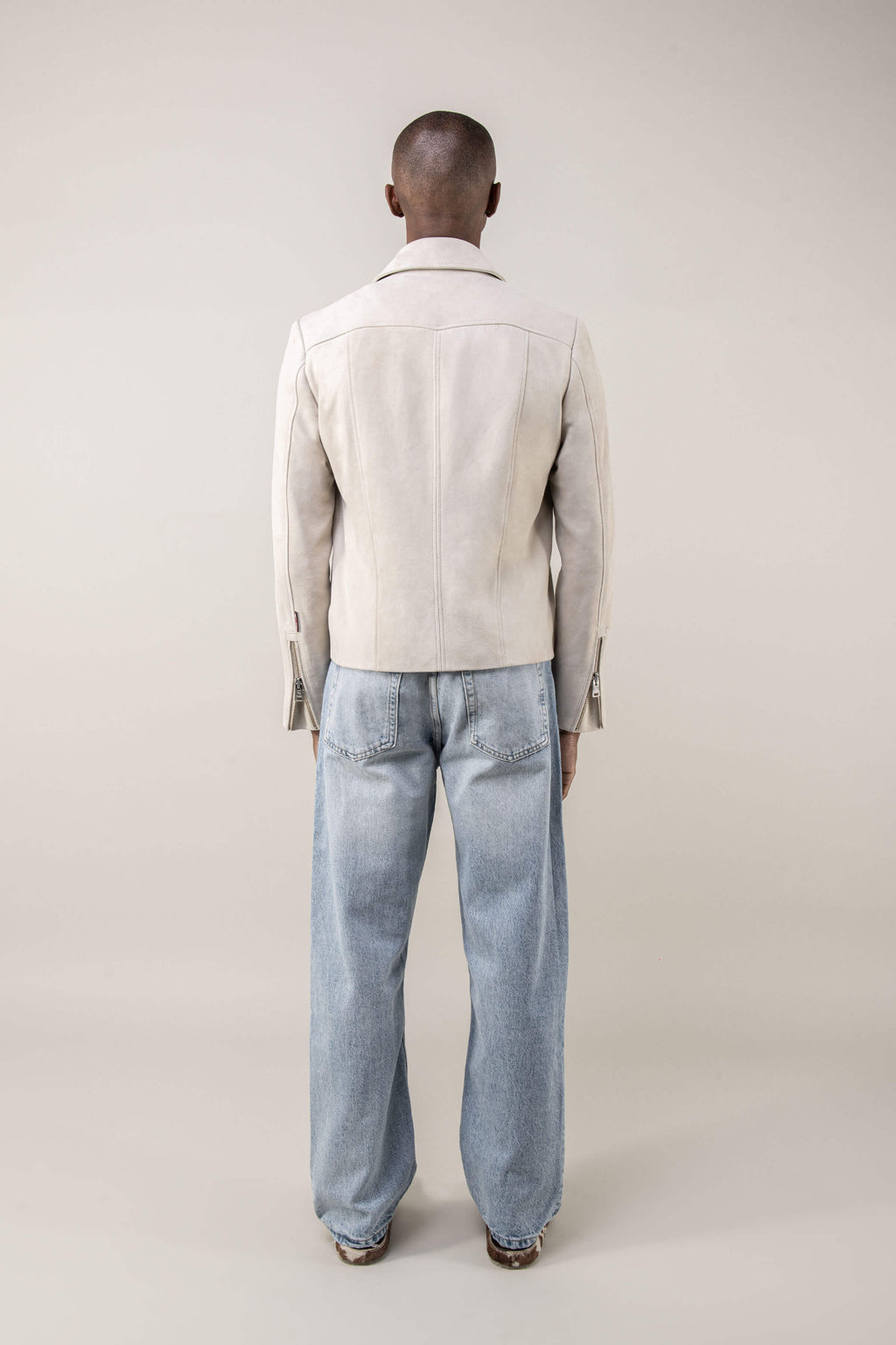 Hendrix: Sandstone Suede Leather Jacket