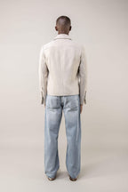 Hendrix: Sandstone Suede Leather Jacket