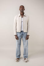 Hendrix: Sandstone Suede Leather Jacket