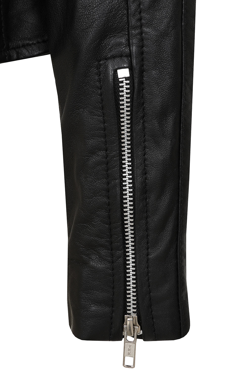 Women's Black Nappa Leather Rock Chic Biker Jacket - Tatiana 2