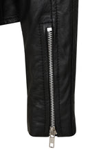 Women's Black Nappa Leather Rock Chic Biker Jacket - Tatiana 2