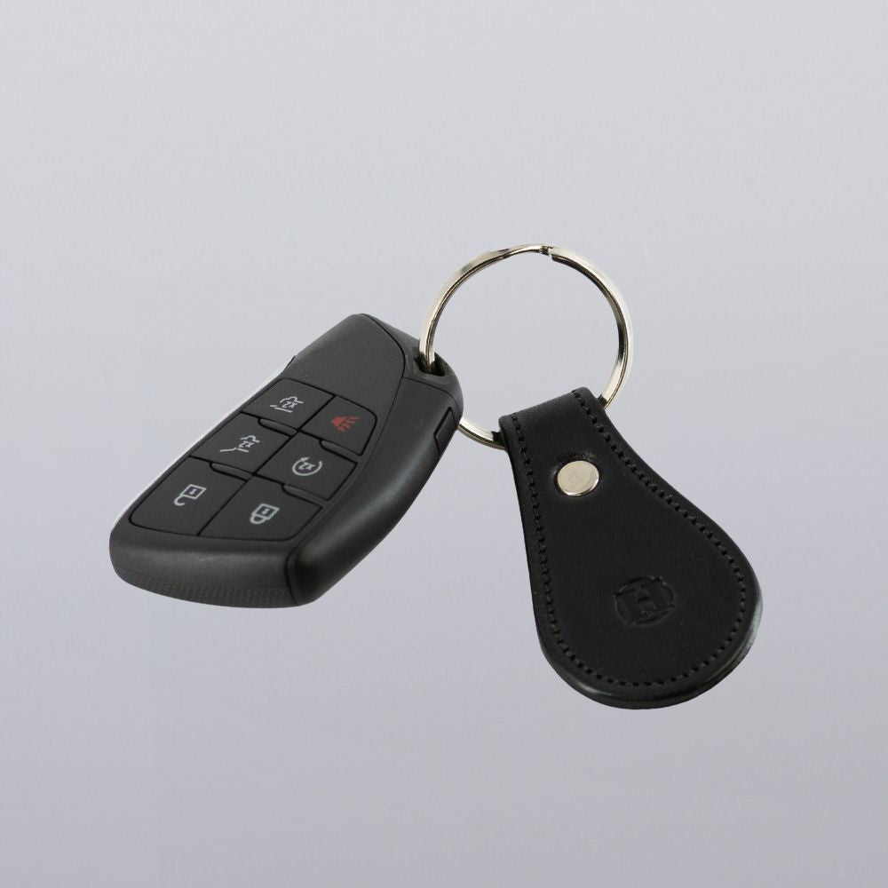 Bell-Shaped Leather Keychain