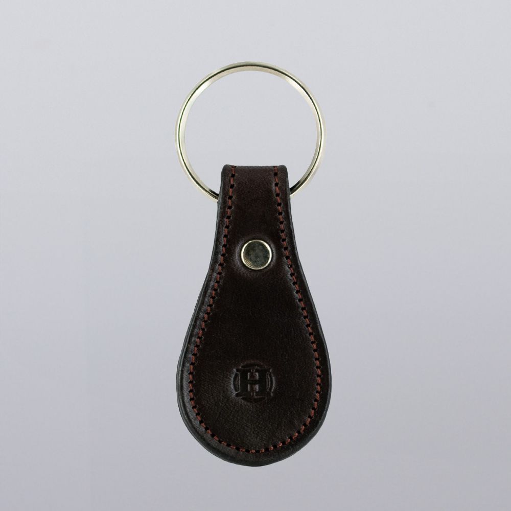 Bell-Shaped Leather Keychain