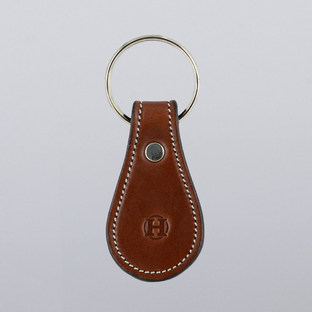 Bell-Shaped Leather Keychain