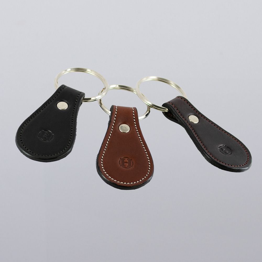 Bell-Shaped Leather Keychain