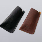 Bison Leather Eyeglass Case