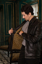 Glenwood Leather Driving Jacket | Vintage Black