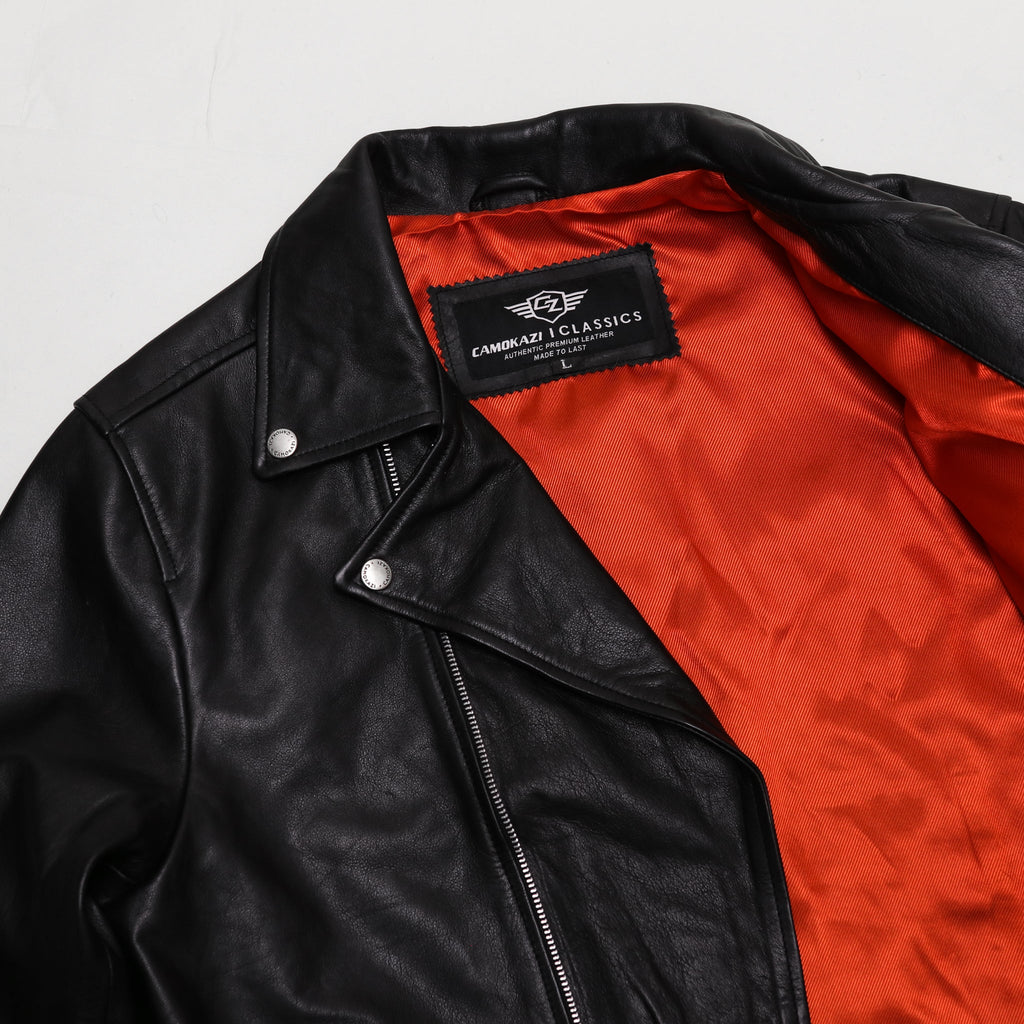 Vantage Classic Leather Biker Jacket